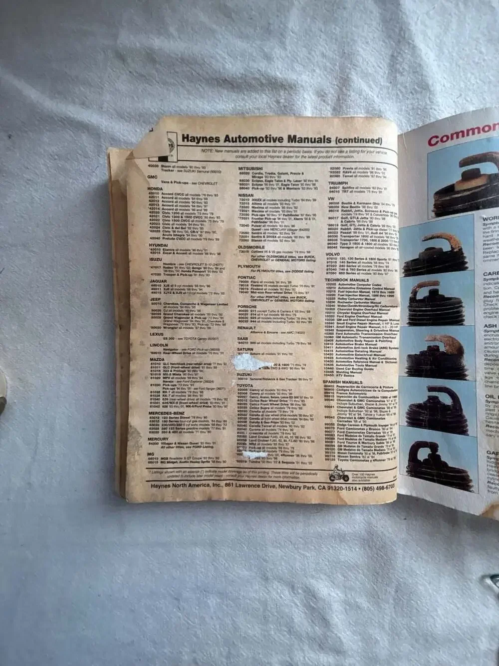Haynes Repair Manual Chevrolet & GMC S-10 & S-15 Pick-ups 1982 thru 1993 2WD and